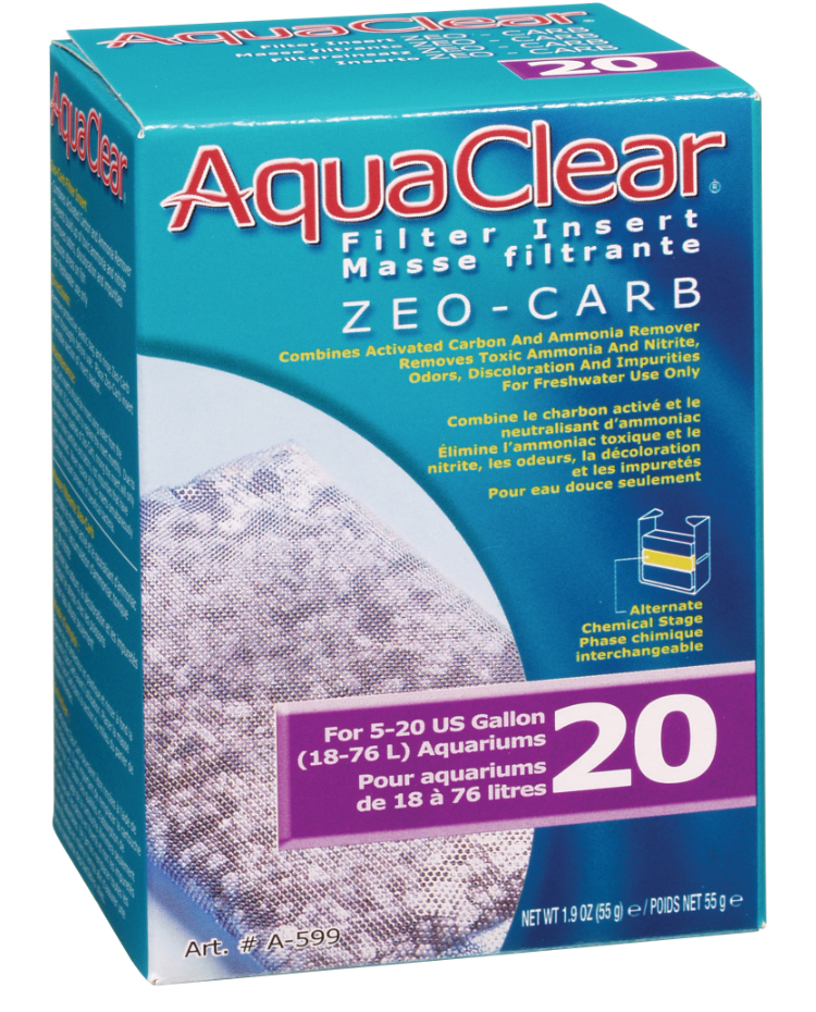 Zeo-Carb pour AquaClear 20/Mini, 55 g (1,9 oz) - NageoireBleue