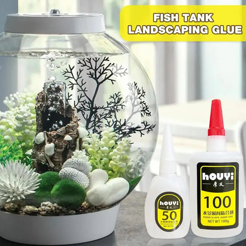 50/100G Fish Tank Landscaping Moss Glue Aquarium Aquatic Water Grass Stick Fixing Glue Aquatic Plants Driftwood Underwater Gel