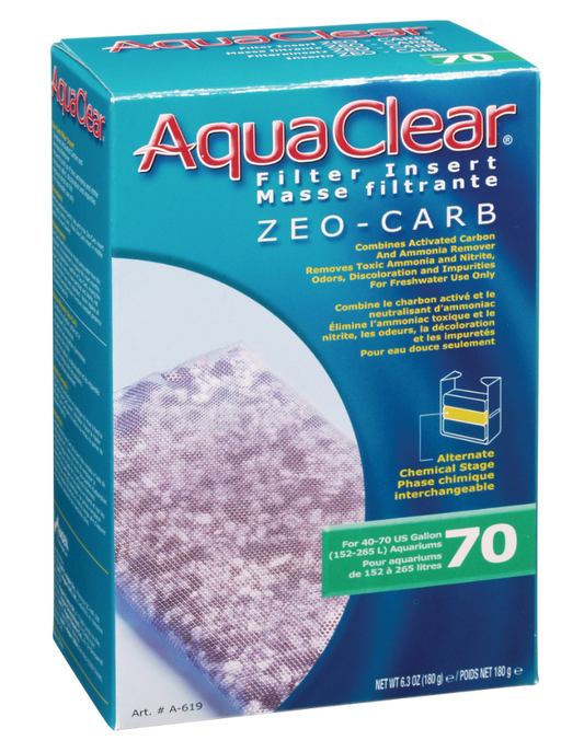 Zeo-Carb pour AquaClear 70/300, 180 g (6,3 oz) - NageoireBleue