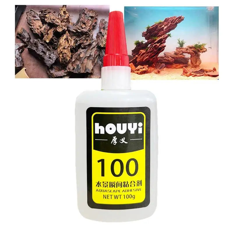 50/100G Fish Tank Landscaping Moss Glue Aquarium Aquatic Water Grass Stick Fixing Glue Aquatic Plants Driftwood Underwater Gel