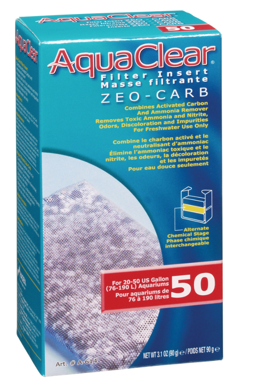 Zeo-Carb pour AquaClear 50/200, 90 g (3,1 oz) - NageoireBleue