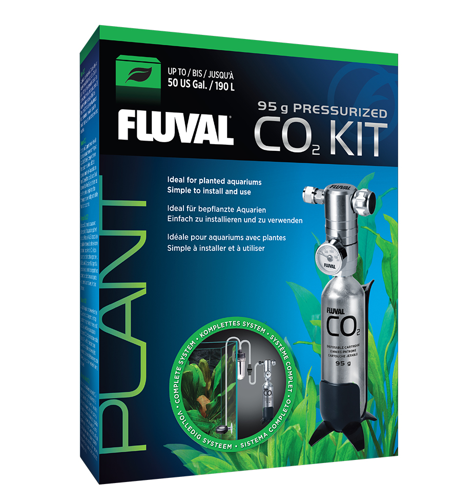 Trousse de CO2 pressurisé Fluval, 95 g, pour aquariums jusqu’à 190 L (50 gal US) - NageoireBleue