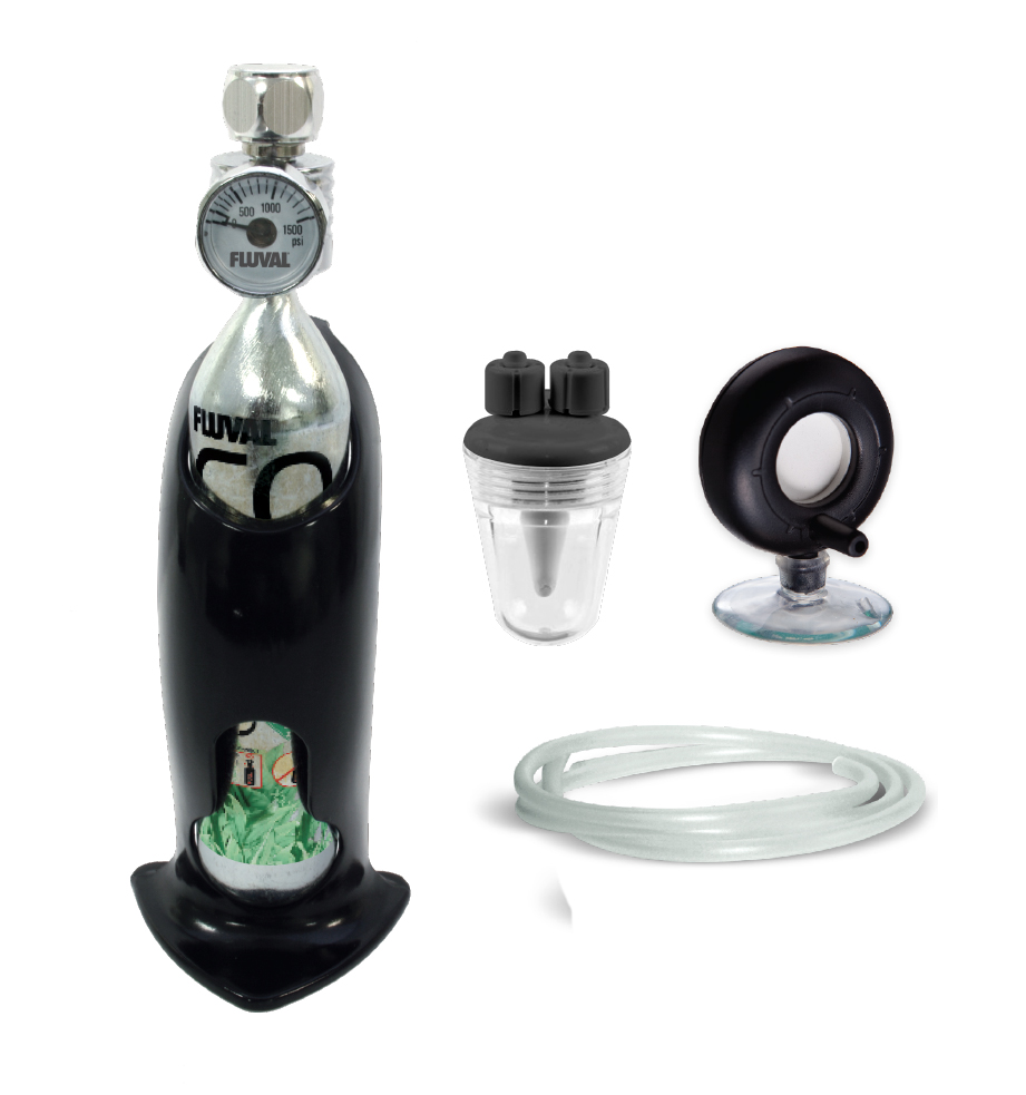 Trousse de CO2 pressurisé Fluval, 45 g, pour aquariums jusqu’à 115 L (30 gal US) - NageoireBleue