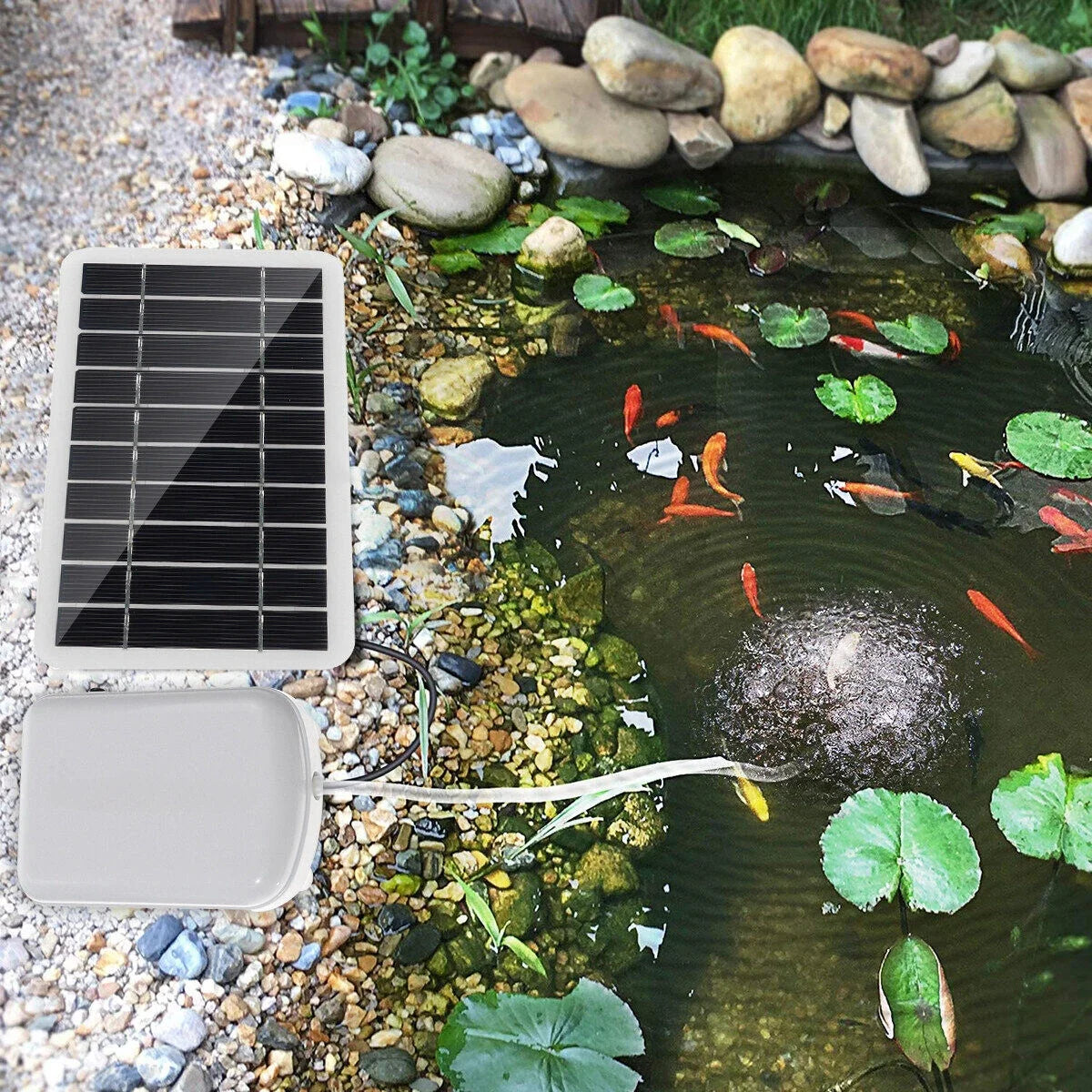 5V 20W Solar Power Oxygenator Water Oxygen Pump Pond Aerator Aquarium Air Pump Solar Panel + Oxygen Pump Set for Fish Tank